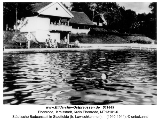 Ebenrode, Städtische Badeanstalt in Stadtfelde (fr. Lawischkehmen)