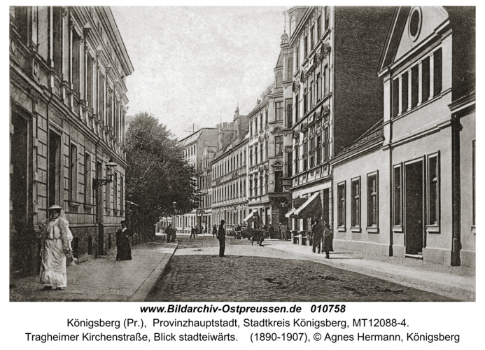 Königsberg (Pr.), Tragheimer Kirchenstraße, Blick stadteiwärts