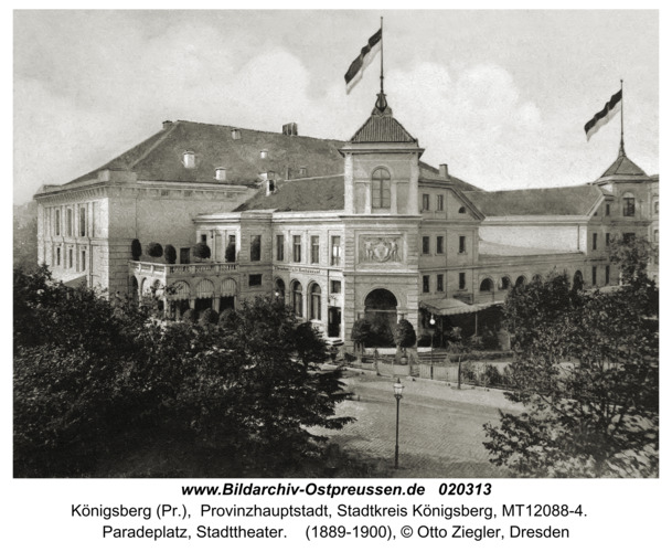 Königsberg (Pr.), Paradeplatz, Stadttheater