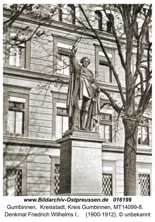 Bildarchiv Ostpreußen, Gumbinnen, Denkmal Friedrich Wilhelms I.