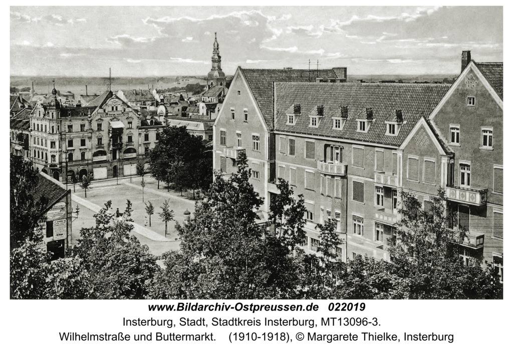 Picture Library East Prussia Insterburg Wilhelmstra e Und Buttermarkt