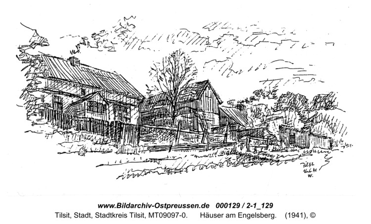 Tilsit, Häuser am Engelsberg