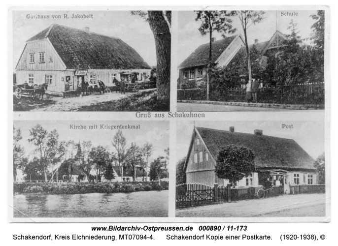 Schakendorf, Kopie einer Postkarte
