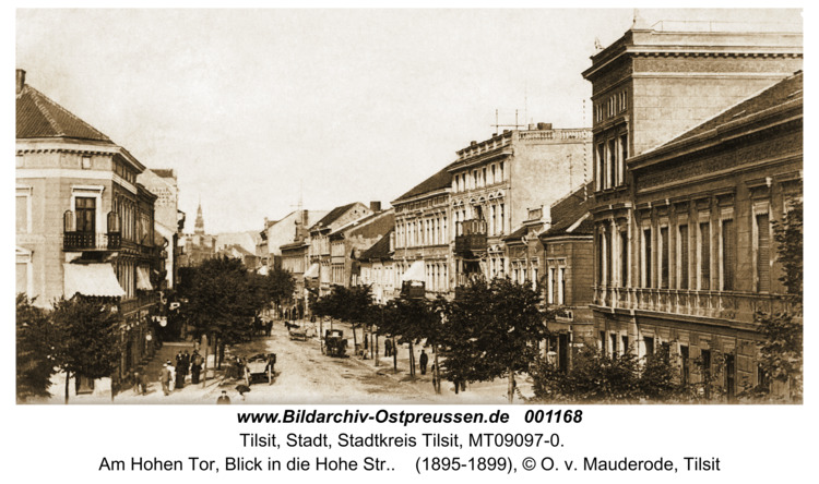 Tilsit, Am Hohen Tor, Blick in die Hohe Str.