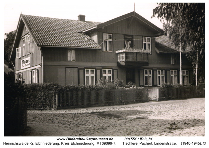 Heinrichswalde, Tischlerei Puchert, Lindenstraße