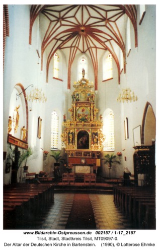 Tilsit, Der Altar der Deutschen Kirche in Bartenstein