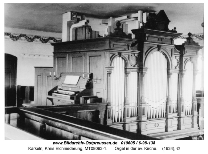 Karkeln, Orgel in der ev. Kirche