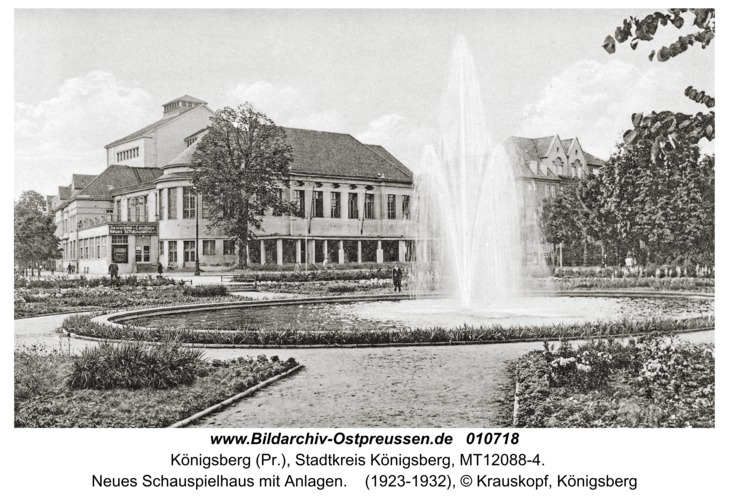 Königsberg, Neues Schauspielhaus mit Anlagen