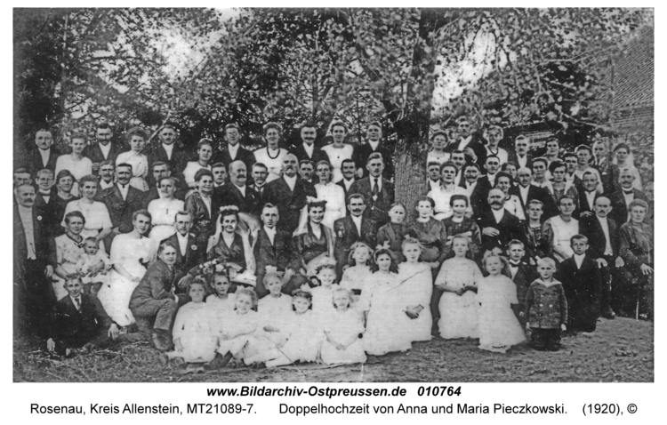 Rosenau Kr. Allenstein, Doppelhochzeit von Anna und Maria Pieczkowski