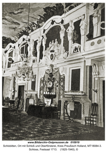 Schlobitten, Schloss, Festsaal 1713