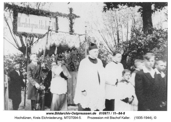 Hochdünen, Prozession mit Bischof Kaller