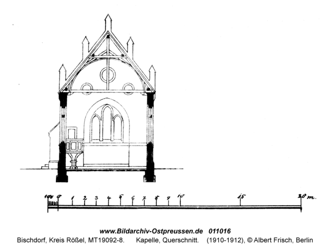 Bischdorf Kr. Rößel, Kapelle, Querschnitt