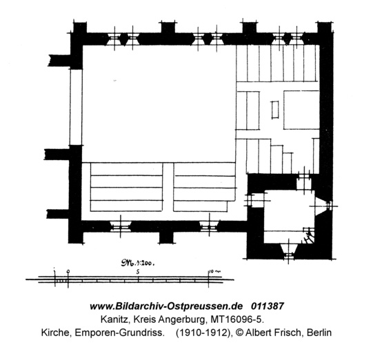Kanitz, Kirche, Emporen-Grundriss