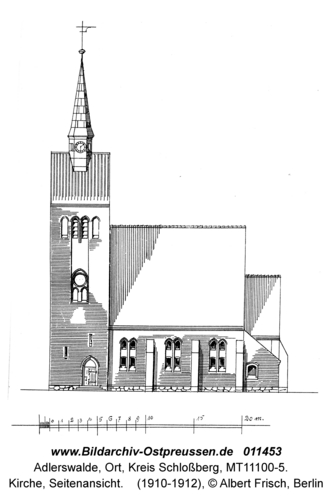 Adlerswalde, Kirche, Seitenansicht