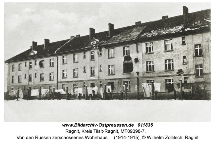 Ragnit, Von den Russen zerschossenes Wohnhaus