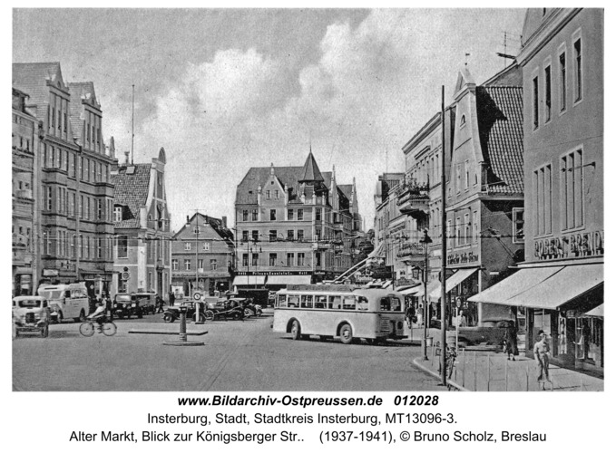Insterburg, Alter Markt, Blick zur Königsberger Str.