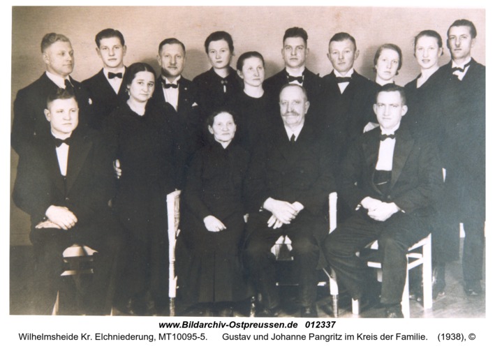 Wilhelmsheide, Gustav und Johanne Pangritz im Kreis der Familie
