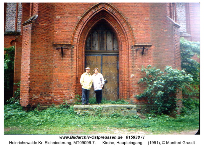 Bildarchiv Ostpreußen, Heinrichswalde, Kirche, Haupteingang