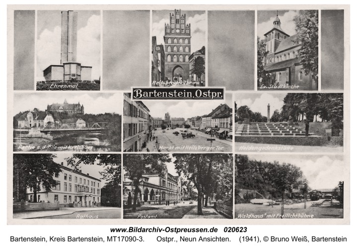 Bartenstein, Ostpr., Neun Ansichten