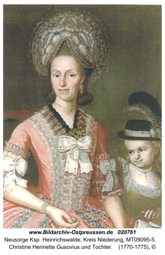 Neusorge, Christine Henriette Gusovius und Tochter