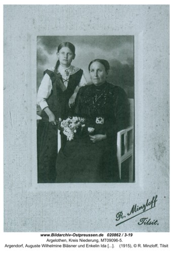 Argelothen, Argendorf, Auguste Wilhelmine Bläsner und Enkelin Ida Hoffmann