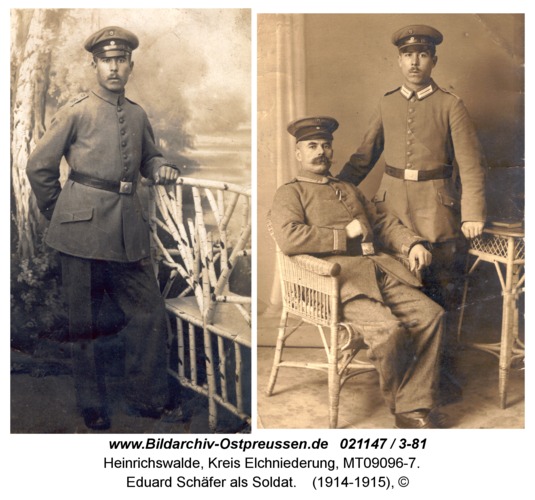 Heinrichswalde, Eduard Schäfer als Soldat