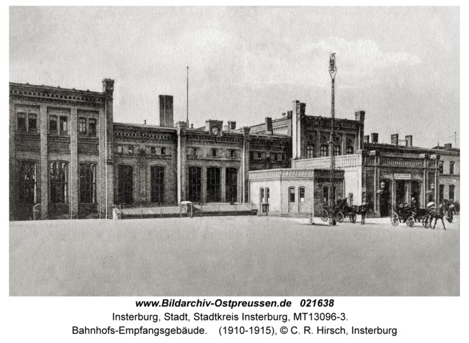 Insterburg, Bahnhofs-Empfangsgebäude