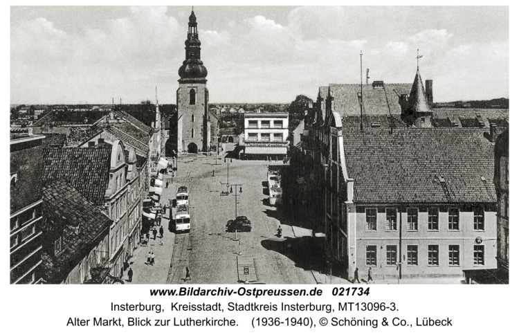 Archiwum Zdj Prusy Wschodnie Insterburg Alter Markt Blick Zur 