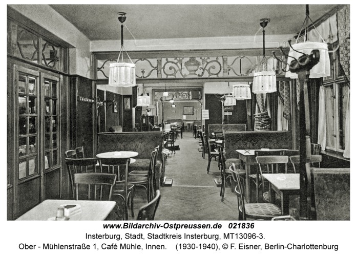Insterburg, Ober - Mühlenstraße 1, Café Mühle, Innen