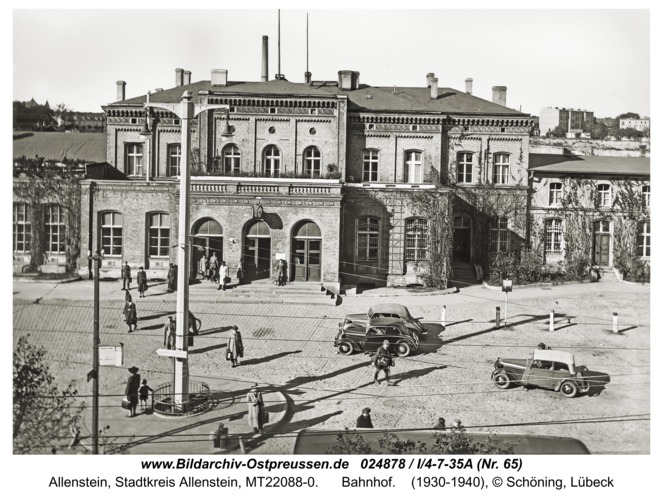 Archiwum Zdjęć - Prusy Wschodnie, Allenstein, Bahnhof