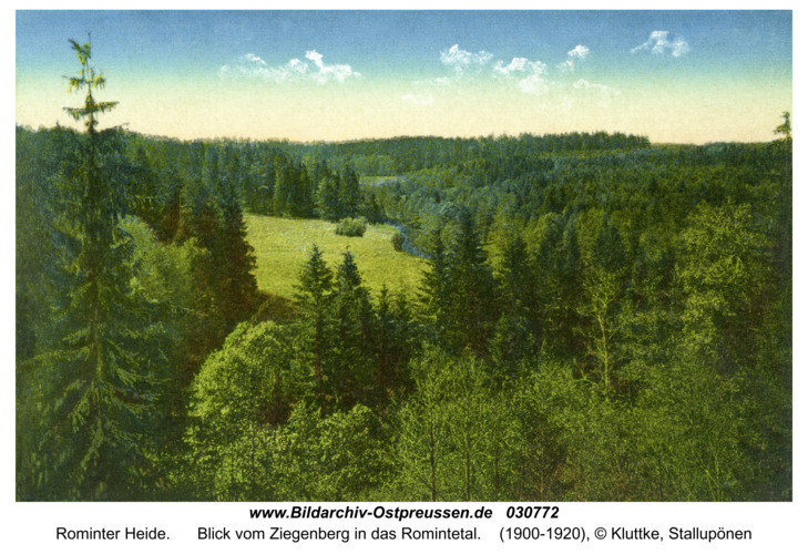 Rominter Heide, Blick vom Ziegenberg in das Romintetal