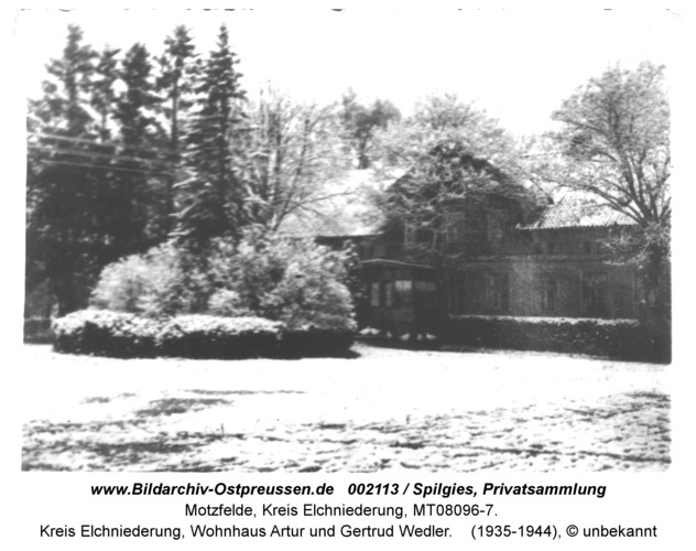 Motzfelde (fr. Motzwethen), Kreis Elchniederung, Wohnhaus Artur und Gertrud Wedler