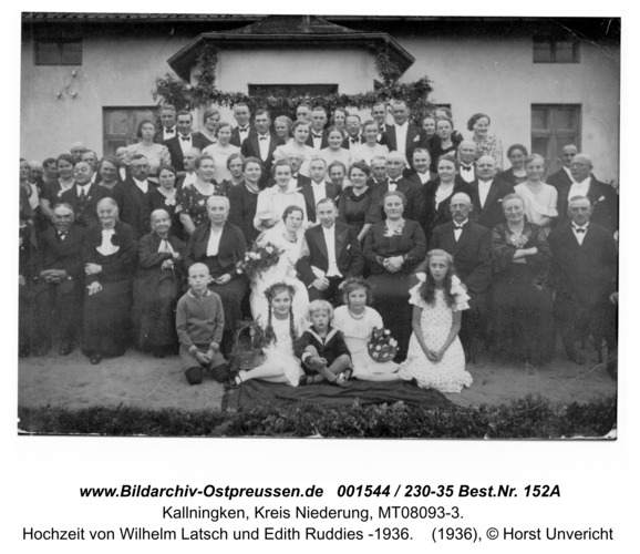 Herdenau, Hochzeit von Wilhelm Latsch und Edith Ruddies -1936