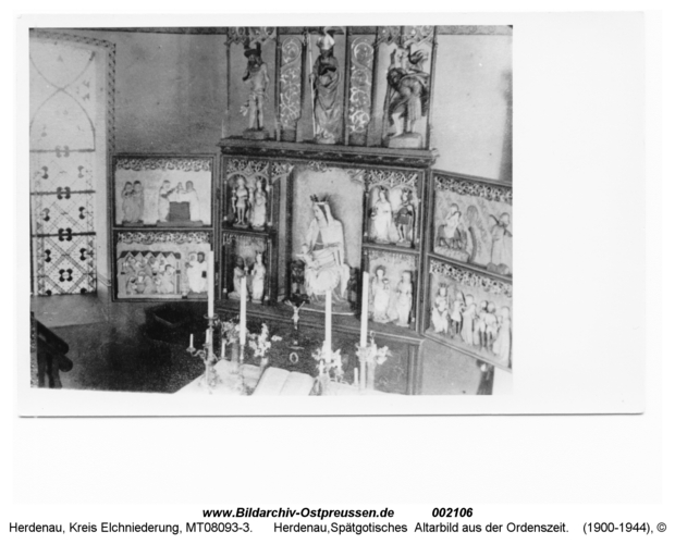 Herdenau, Kirche, Spätgotisches Altarbild aus der Ordenszeit