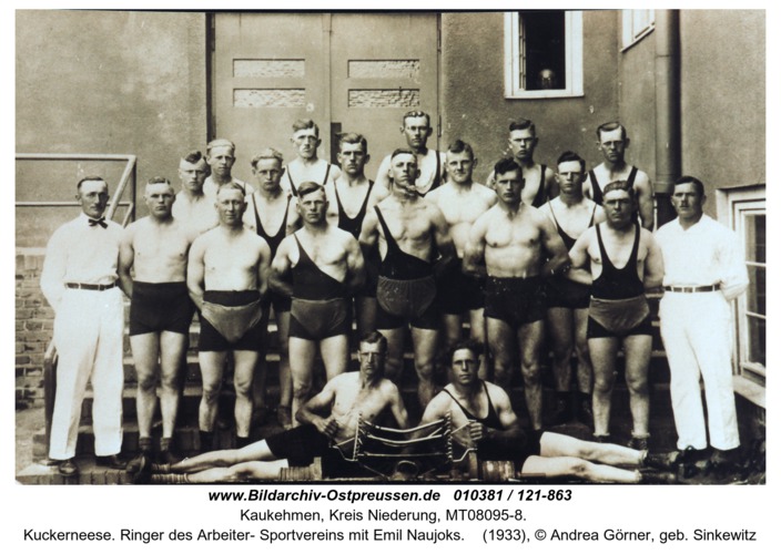 Kuckerneese. Ringer des Arbeiter- Sportvereins mit Emil Naujoks