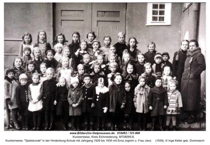 Kuckerneese. "Spielstunde" in der Hindenburg-Schule mit Jahrgang 1929 bis 1935 mit Erna Jogmin u. Frau Janz