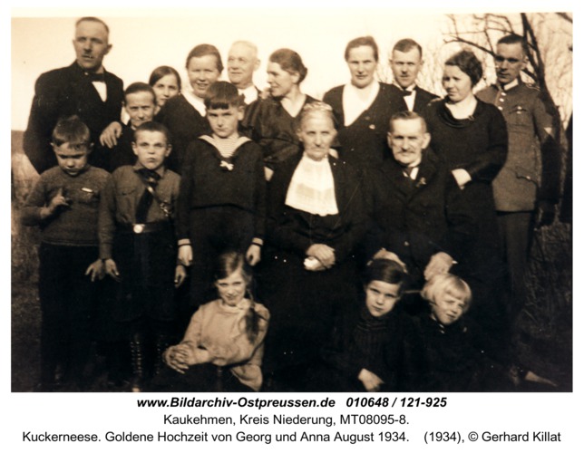 Kuckerneese. Goldene Hochzeit von Georg und Anna August 1934