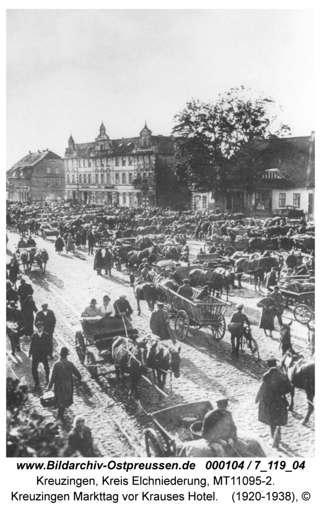 Kreuzingen Markttag vor Krauses Hotel