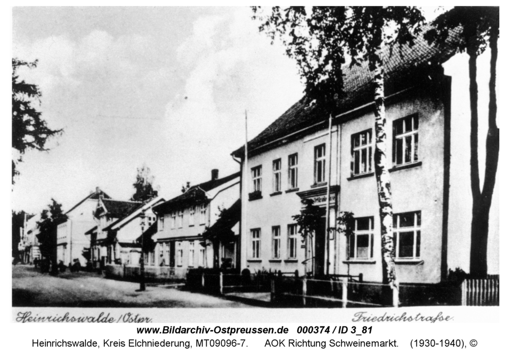 Heinrichswalde, AOK Richtung Schweinemarkt