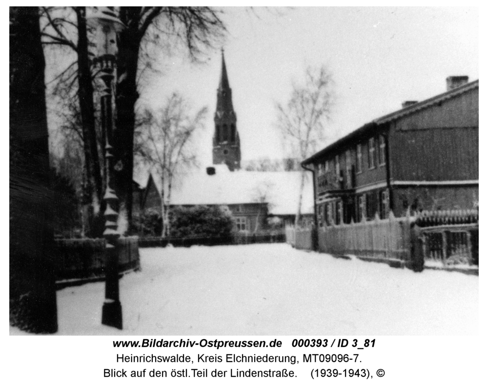 Heinrichswalde, Blick auf den östl.Teil der Lindenstraße