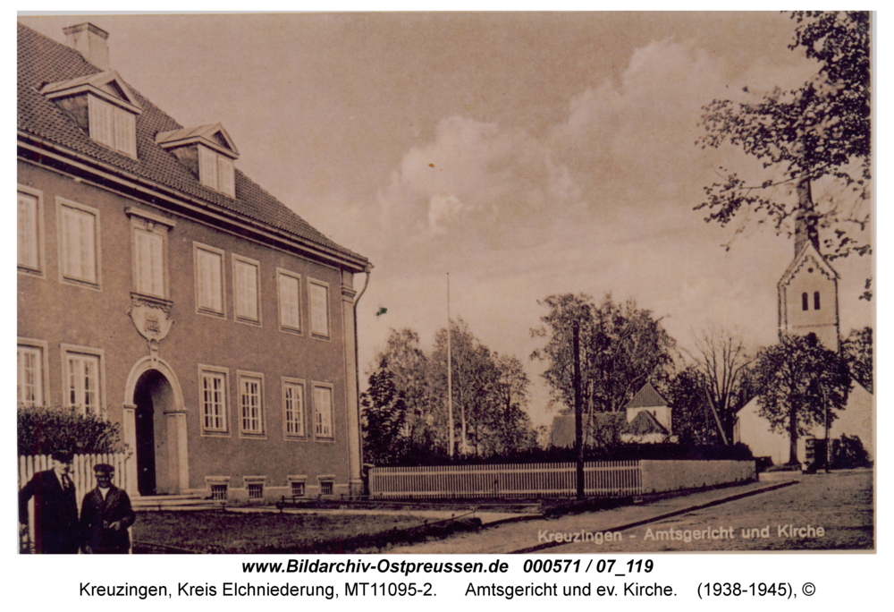 Kreuzingen, Amtsgericht und ev. Kirche