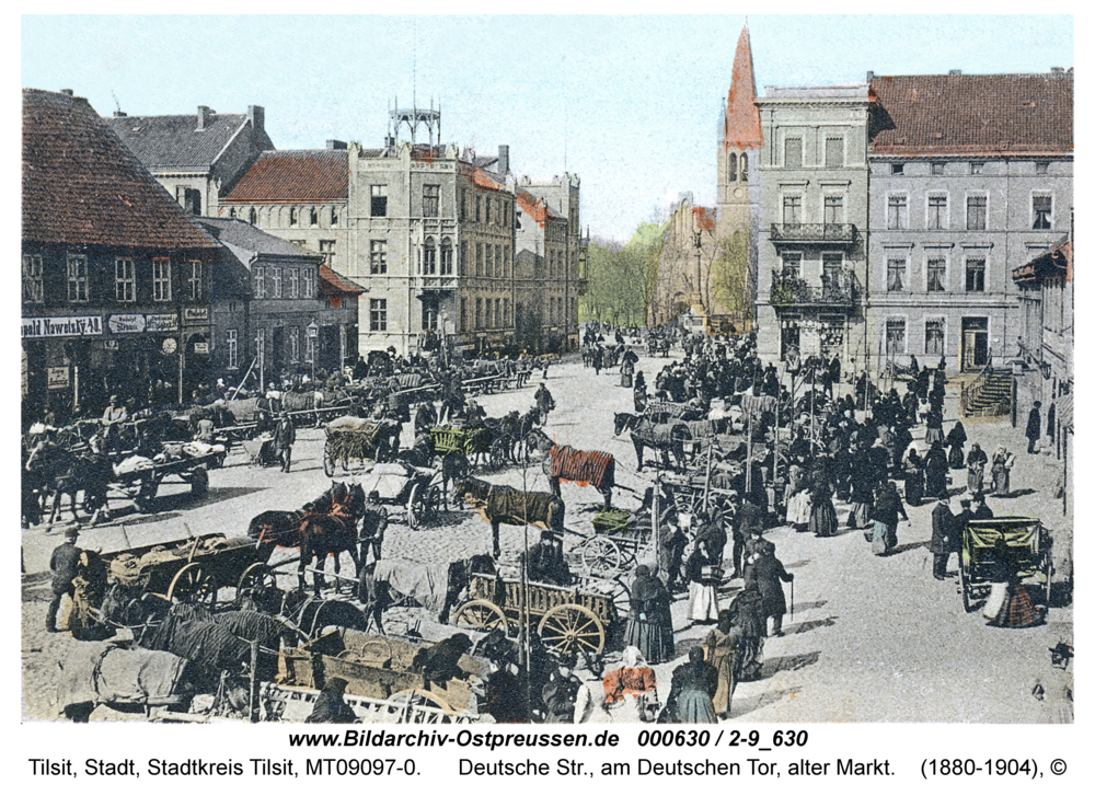 Tilsit, Deutsche Str., am Deutschen Tor, alter Markt