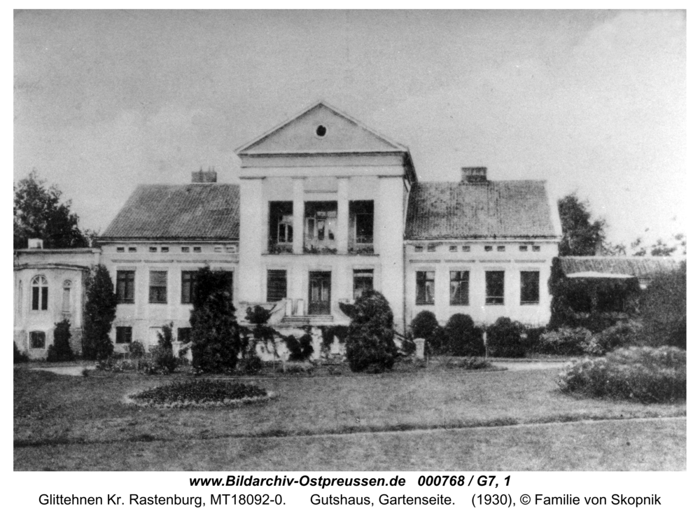 Glittehnen, Gutshaus, Gartenseite