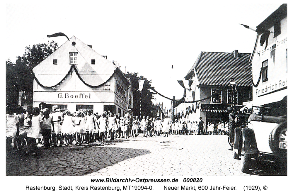Rastenburg, Neuer Markt, 600 Jahr-Feier