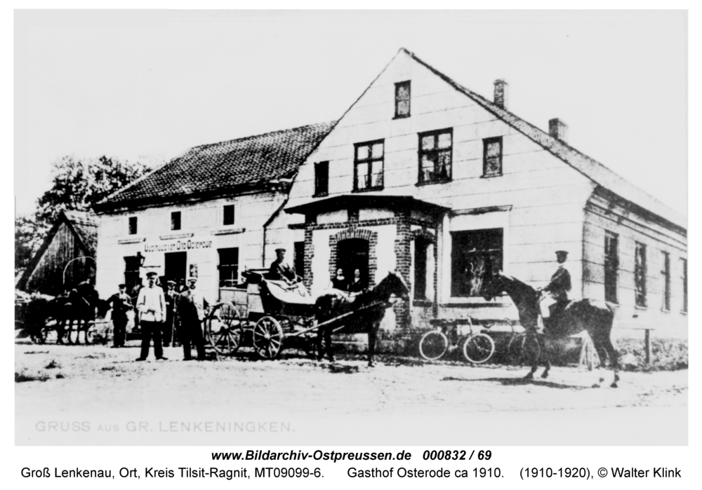 Groß Lenkenau, Gasthof Osterode ca 1910