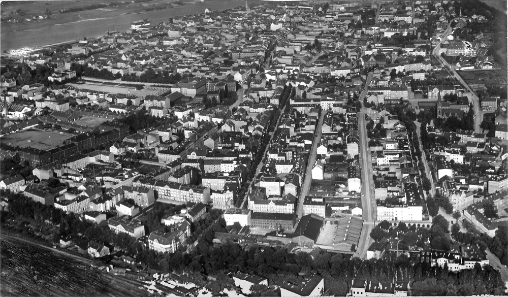 Tilsit, Luftbild westliche Innenstadt