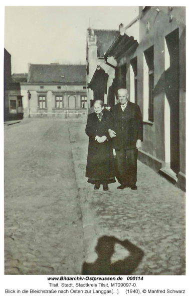 Tilsit, Blick in die Bleichstraße nach Osten zur Langgasse hin