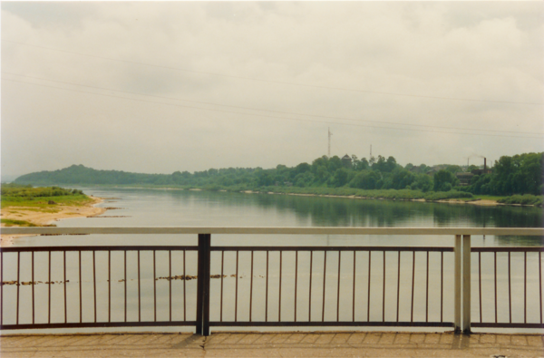 Tilsit, Blick von der Luisenbrücke nach Osten