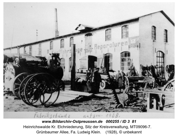 Heinrichswalde, Grünbaumer Allee, Fa. Ludwig Klein