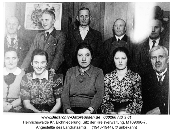 Heinrichswalde, Angestellte des Landratsamts